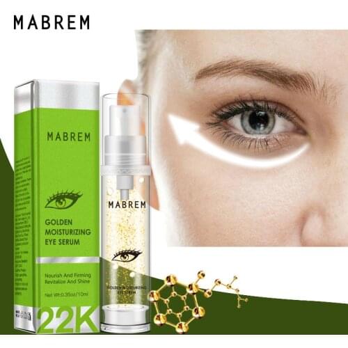 24K Golden Eye Serum Cream Collagen Anti-Dark Circle Wrinkle Firming Serum Long-lasting Moisture Fades Fine Lines Eye Care TSLM1