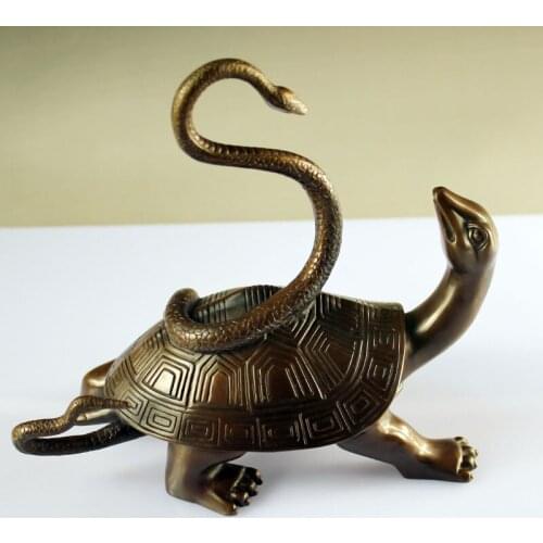 SNAKE AND TORTOISE HOME FURNISHING COPPER CRAFTS DECORATION BUSINESS FLOURISHES LUCKY BIRTHDAY GIFT