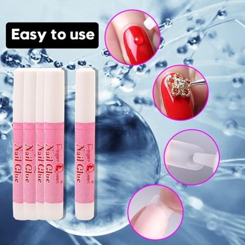 5Pcs 2g Nail Glue Super Adhesive Mini Professional Beauty Nail False Art Decoration Tips Acrylic Glue Rhinestones User
