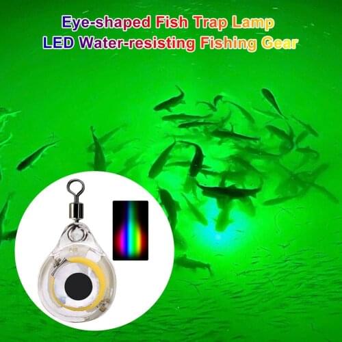 5 Pcs Fishing Lure Trap Light Deep Drop Underwater Eye Shape Fishing Squid Bait Luminous Lure Lamp For Attracting Fish