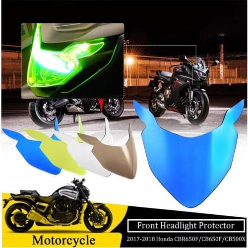 Acrylic Front Headlight Guard Protection Screen lens Cover for 2017 2018 Honda CBR650F CB650F CB500X Motorcycle Accessories