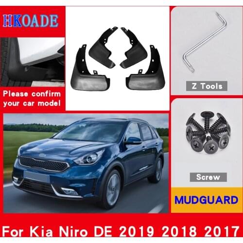 Car Fender Mud Flaps For Kia Niro DE 2019 2018 2017 Mudguards Splash Guards Fender Mudflaps Car Fender Accessories
