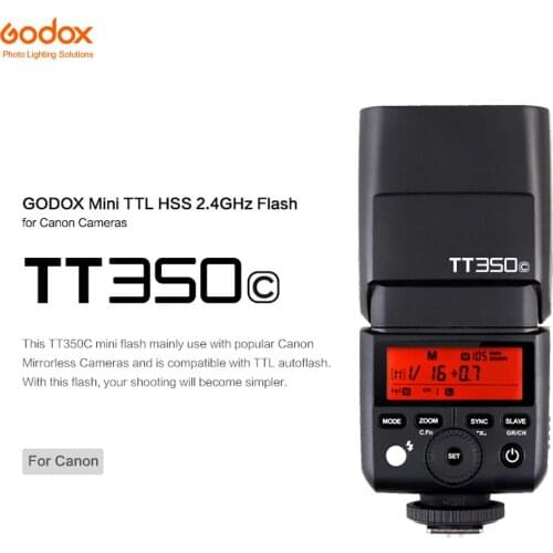 Godox TT350C 2.4G Wireless HHS TTL Camera Flash for Canon 5D Mark III/IV 5D Mark III 6D 7D 760D 60D 600D 100D 1100D 80D 70D