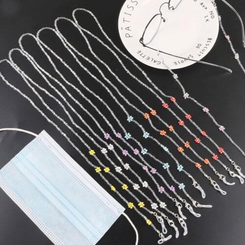 Mask Chain Fashion Reading Glasses Chain Retro Beads Eyeglass Sunglasses Spectacle Cord Neck Strap String Mask Chain Eye wear