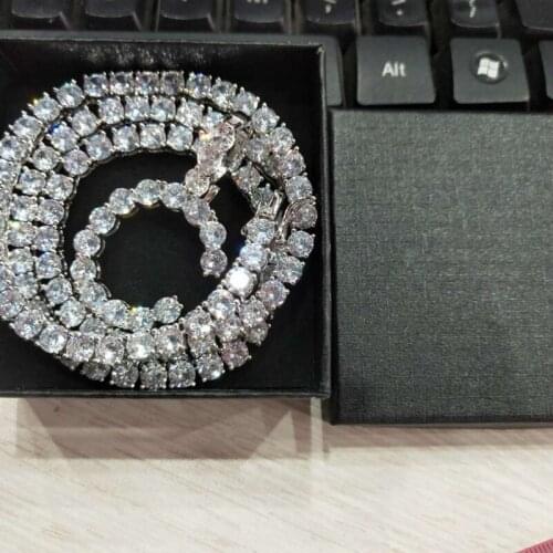 Iced Out Cz Alphabet Pendant Name CZ Tennis Chain Initial Necklace 18 Order Chain & Letter Women Men Rock Hip Hop Custom Jewelry