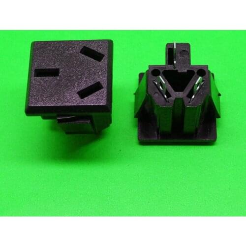 DHL 250pcs Copper AC power socket industrial socket National standards 3 socket 3PIN Environmental CE 10A 250V