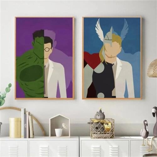 Marvel Comics Canvas Painting Thor Hulk Creativity Posters and Prints Wall Art Picture For Living Room Home Decoration