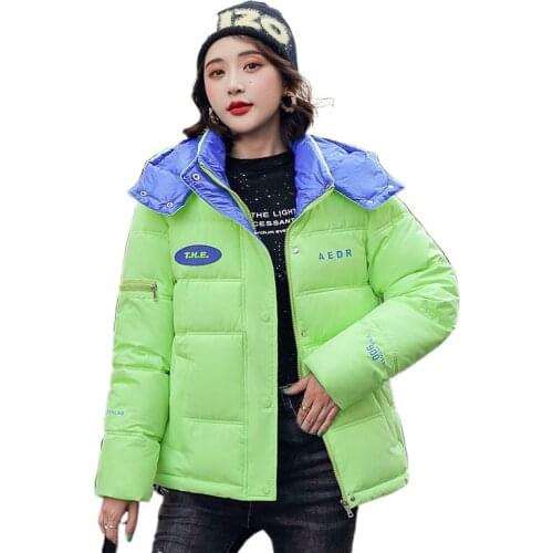 2021 New Women Winter Jacket Short Warm Parkas Female Autumn New Thickening Coat Cotton Padded Hooded Jacket Chaqueta mujer