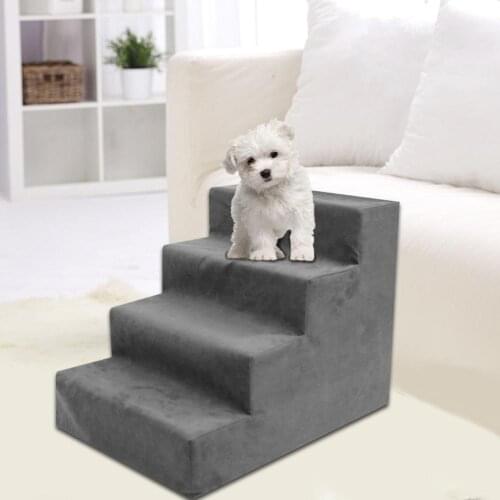 Dog Stairs Dog Ladder Pet 4 Steps Dog Stairs For Small Cat Pet Ramp Ladder Pet Stairs Sponge Ladder For Pet Climbing Sofa Or Bed