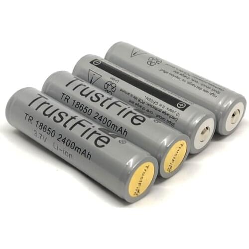 TrustFire TR 18650 2400mAh 3.7V Li-ion Camera Torch Flashlight Battery 18650 Rechargeable Lithium Batteries with Protected PCB