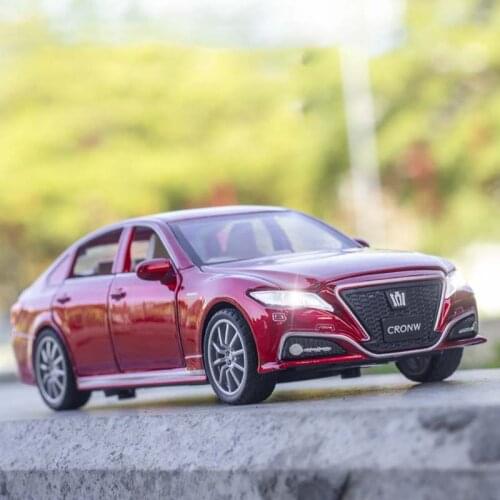 1/32 Toyota Saloon Alloy Car Model Diecasts Toy Metal Car Simulation Sound Light Pull Back Collection Sedan Toys Vehicle Gifts