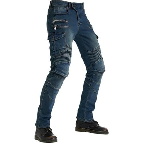 Motorcycle Jeans Men Zipper Motorcycle Jeans Protective Gear Zipper Pocket Motocross Pants Biker PantsMotorcycle Jeans Men Zippe