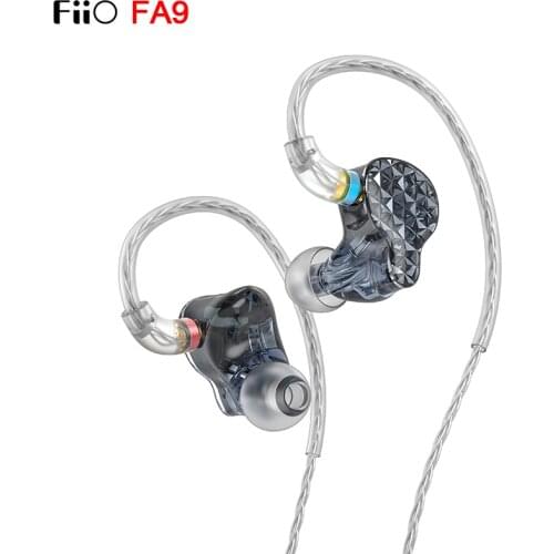 FIIO FA9 Hi-res 6 Knowles Balanced Armature Earphone DLP 3D Printing 4-way electronic crossover with Detachable MMCX Cable