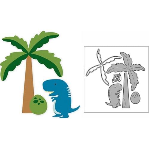 New Dinosaur Egg Coconut Tree 2020 Metal Cutting Dies for DIY Scrapbooking and Card Making Decorative Embossing Craft No Stamps