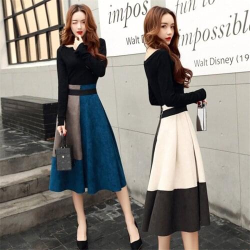2020 spring new original dress female fashion Korean suit skirt trend long sleeve two-piece womens wholesale