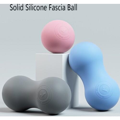 Yoga Equipment Women Yoga Silicone Block Roller Peanut Ball Set Block Peanut Massage Roller Ball Therapy Relax Exercise Fitness