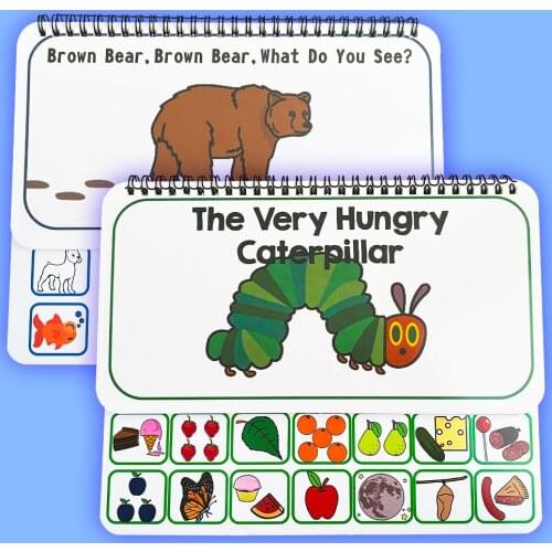 The Very Hungry Caterpillar Brow Bear What Do You See Activity Quiet Book Picture Reading Books Educational Toys for Kids