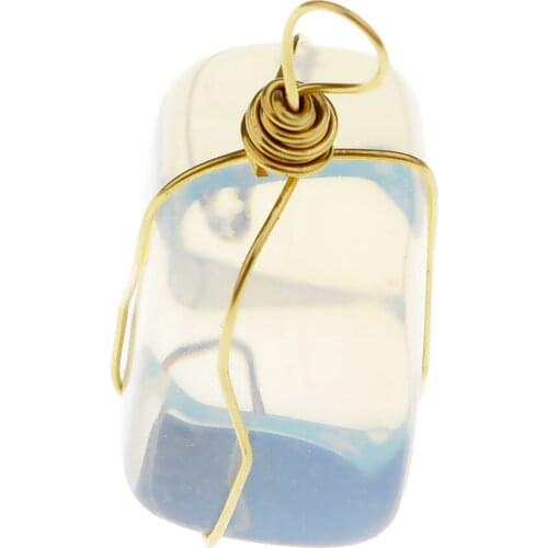 Natural Stone Gravel Chakras Pendant Necklace Tibetan Buddhist