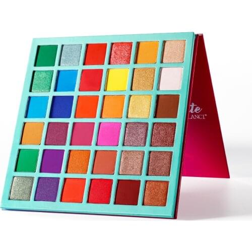 Rainbow Eyeshadow Pallete Wholesale 36 Colorful Pigmented Eye Shadow Palette Bluk Private Label Cosmetics No logo Makeup Kit