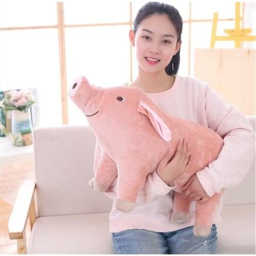 Scarlet Cat Simulated Sleeping Pig Plush Pillow Stuffed Pillows Sofa Chair Stuff Animals Decor Cute Plushies Friend Kids Gift