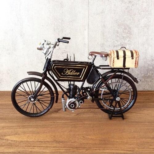 Vintage Motorcycle Ironwork Model Tin Retro Crafts Handmade Handicraft Decorations Modelcar Gifts