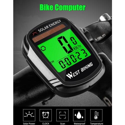 XINTOWN Mountain Bike Bicycle Odometer Solar Wireless Code Meter Bicycle Speedometer Bicycle Computer Waterproof Speedometer
