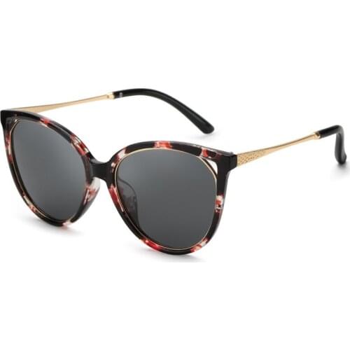 Women Cat-eye Sunglasses Pink Black Mirror Polarized Sun Glasses Vintage Glasses Shades Beach Travel Goggles Eyewear