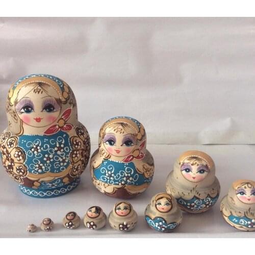 10 Layer 15cm Russian Dolls Wooden Nesting Dolls Home Decoration Matryoshka Doll Education Toys Birthday Gifts Decoration Crafts
