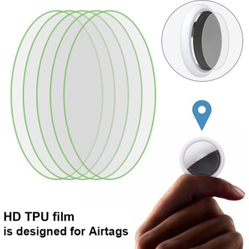 5 10 20pcs HD TPU Film For AirTag Key Finder Protective Films For Airtags Touch Screen Adhesive HD Ultra-clear Round TPU Cover