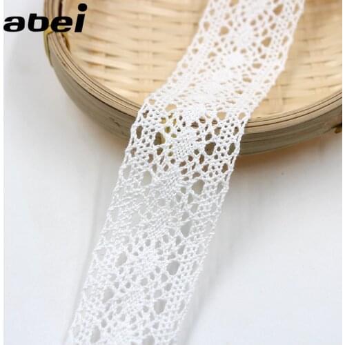 5yards/lot 3.5cm White Cotton Lace Trims DIY Ribbon for Home Wedding Craft Handmade Patchwork Cloth Accessories