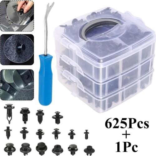 625Pcs Car Auto replacement Push Retainer Clips & Plastic Fasteners Set Boxed buckle for GM Toyota Honda Car Accessories