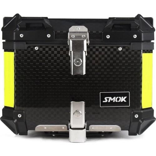 45L Motorcycle Trunks Universal for Scooter Motorbike Storage Case Tail Box Waterproof AntiCollision 12K/3K Carbon Fiber Top Box