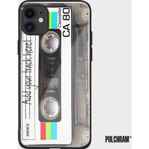 Vintage Retro Audio cassette soft silicone glass Phone case cover shell For iPhone 6 6s 7 8 Plus X XR XS 11 Pro max
