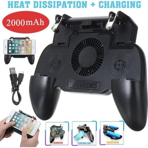 For Android IOS 1pc Game Controller Joystick Fan Cooling Portable Mobile Phone Radiator With Charger Cable Mayitr