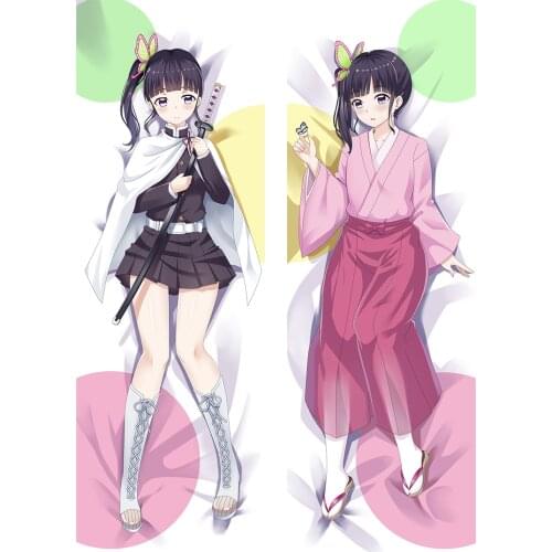 Anime Demon Slayer Waifu Double Sided Pillow Case Dakimakura Otaku Hugging Body Decorative Tsuyuri Kanawo Pillow Cover 50x160cm