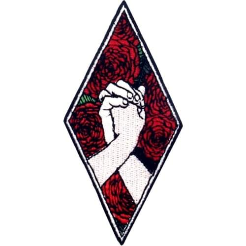 Embird Embroidered Patches For Jackets Love You Ceo-Friendly Handmade 3D Sew on Applique Badges