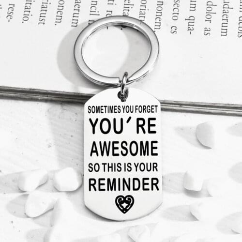 Sometims You Forget You're Awesome So This Is Your Reminder Key Chain Thank You Self Care Graduation Gifts