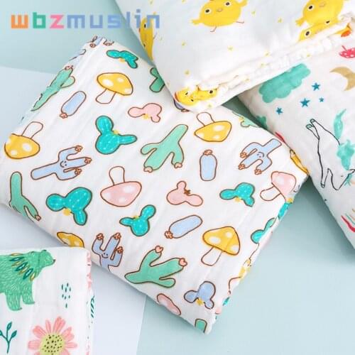 Cotton Six-Layer Gauze Childrens Quilt Baby Blanket and Quilt High Temperature Water Wash Soft Comfortable Breathable Newborn
