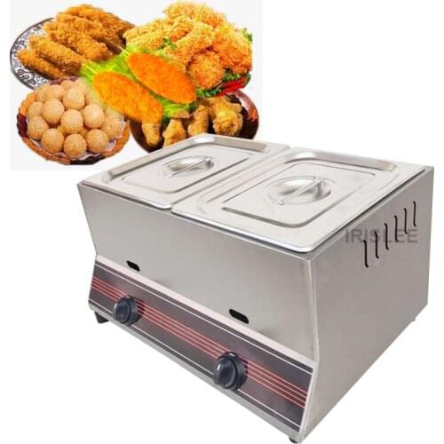 Commerical Gas Deep Fryer For Potato Chips Chicken Fried Oil Fryer With 1 or 2 Tanks Stainless Steel