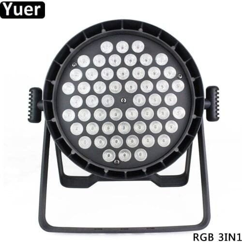 New Aluminum Par Lights 54x3W RGB 3IN1 LED Stage Par Light DMX512 DJ Disco Color Music Wedding Party Club Bar LED Par Lighting