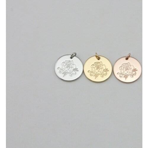 NEW Dainty Peony Flower Pendant for Women Jewelry DIY Wholesale Accessories Charm Pendants
