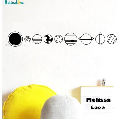Planet Wall Decals Outer Space Murals Kids Room Decor Nursery Decor Space Bedroom Sun Earth Art Poster Gift Bedroom YT1556
