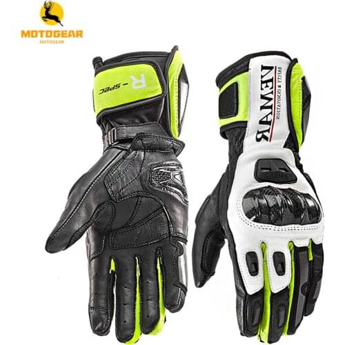 Professional Racing Motorcycle Gloves Leather Racer Bikers Gloves Carbon Protective Gears VEMAR VE-176