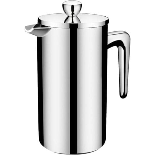 French Press Coffee Maker Stainless Steel Coffee Press Manual Coffee Pot Household Tea Kettle Infuser Coffee Containers