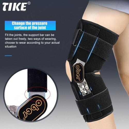 TIKE Hinged Knee Brace Support with Strap & Side Patella Stabilizers for Protection Pain Relief Arthritis Meniscus Tear ACL MCL