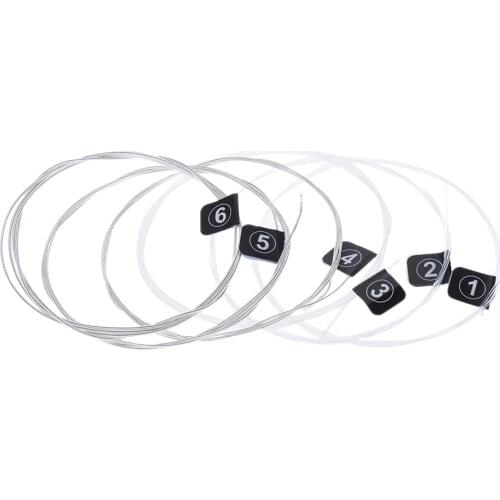 Orphee NX36 6pcs Classical Guitar Strings Full Set Replacement (.028-.043) Nylon Core Silver Jacketed Wire Normal Tension