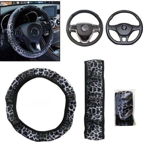 Waterproof Steering Wheel Cover 100% Brand New 37-38cm Leather Elastic