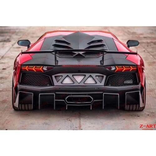 Z-ART carbon fiber rear wing for Lamborghini Aventador 2011-2018 dry carbon fiber rear spoiler for Lamboghini LP700 LP720