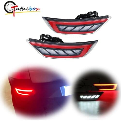 3D Optic LED Rear Bumper Reflector Tail Brake Lights Turn Signal Backup Reverse Lights For Ford Kuga Ecosport Focus Hatchback