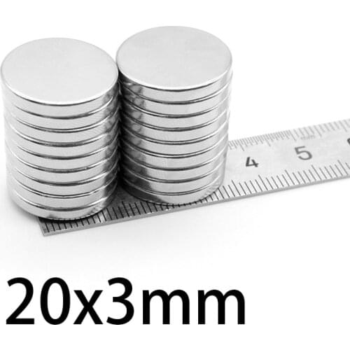 5-50pcs 20x3mm Sheet Neodymium Magnet 20mmx3mm Round Powerful NdFeB Magnets 20*3mm Rare Earth Magnetic Disc magnet 20*3